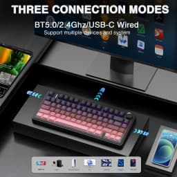 AULA F75Pro Wireless Gaming Mechanical Keyboard 75% Customized RGB Layout Gasket Mounted Side-engraving PBT Keycaps