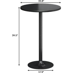 Round Bistro Pub Table 2 Pack Modern Style Metal Base MDF Top Cocktail Bar Table Counter Bar Height for Pub, Dining Room, Party