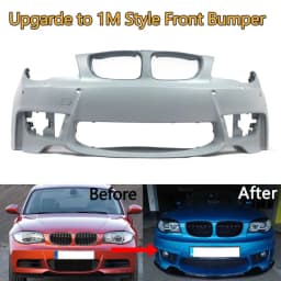 For BMW 1 Series E82 E88 2008 2009 2010 2011 2012 2013 1M Style Front Bumper Fog Lamps & Lower Centre Grilles 125i 128i 135i