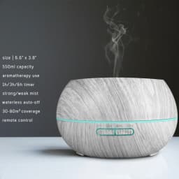 Struggling with Dry Air? 550ml Family Diffuser Humidifies + Purifies with 6 Therapeutic Oils & Remote-Controlled Ambiance
