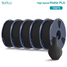SUNLU 5KG(PLA Classic)High Speed Matte PLA Filament 1.75mm 1kg High Speed Printing Neatly Arranged Filament Fit Most FDM Printer