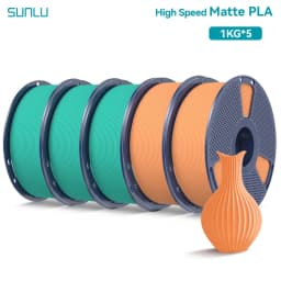 SUNLU 5KG(PLA Classic)High Speed Matte PLA Filament 1.75mm 1kg High Speed Printing Neatly Arranged Filament Fit Most FDM Printer