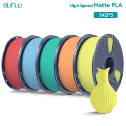 SUNLU 5KG(PLA Classic)High Speed Matte PLA Filament 1.75mm 1kg High Speed Printing Neatly Arranged Filament Fit Most FDM Printer