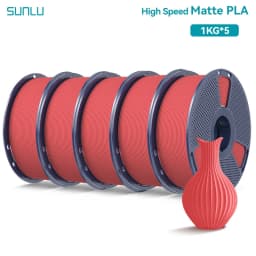SUNLU 5KG(PLA Classic)High Speed Matte PLA Filament 1.75mm 1kg High Speed Printing Neatly Arranged Filament Fit Most FDM Printer