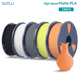 SUNLU 5KG(PLA Classic)High Speed Matte PLA Filament 1.75mm 1kg High Speed Printing Neatly Arranged Filament Fit Most FDM Printer
