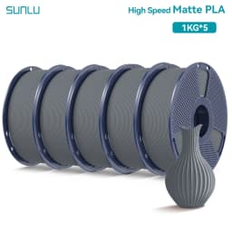 SUNLU 5KG(PLA Classic)High Speed Matte PLA Filament 1.75mm 1kg High Speed Printing Neatly Arranged Filament Fit Most FDM Printer