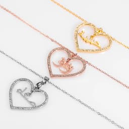 Custom Arabic Name Necklaces Love Heart Crystal Pendant For Women Personalized Gold Chain Islamic Jewelry Birthday Gift