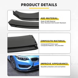 4PCS Car Front Bumper Lip Splitter Diffuser Bumper Canard Lip Tuning For Volkswagen Golf 7 MK7 MK 7.5 GTI GTD R Rline 2012-2017