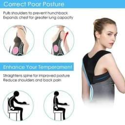 Back Posture Correction Belt Hunchback Prevention Correction of Sitting Posture Unisex Breathable Body Shaping thread battery