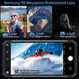 【Ships from US】Unihertz by 8849 Tank 4 Pro 5G AI Rugged Phone Built-in 720P Projector Dimensity 8300 32+512GB 3K AMOLED 11600mAh