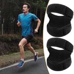 Patella Knee Brace Patella Sleeve For Adults 2 Pieces Supportive Non-Slip Knee Sleeve Brace For Basketball Gym Tennis