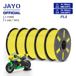 JAYO PLA Filament 1.75mm 1.1KG 5Rolls PLA 3D Printer Filament with Reusable Spool Fit Most 3D Printers