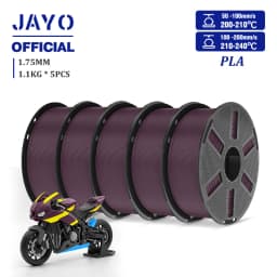 JAYO PLA Filament 1.75mm 1.1KG 5Rolls PLA 3D Printer Filament with Reusable Spool Fit Most 3D Printers