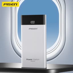 PISEN 10500mAh Portable Power Bank HD Digital Display Screen Dual-Device Charging Compatibility with Apple Xiaomi Samsung
