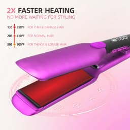 Plasma Hair Straightener 500F Ceramic Plate Fast Heat Flat Iron Smooth Frizz Professional Hair Styling Tool Dual Voltage