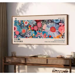 Yayoi Kusama Flower Exhibition Poster Canvas Painting Print Japanese Wall Art Picture for Living Room Home Decor Cuadros Zoro