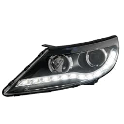 AKD Head Lamp for Kia Sportage LED Headlight 2011-2014 Headlights Sportage DRL Turn Signal High Beam Angel Eye Projector