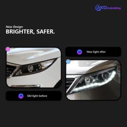 AKD Head Lamp for Kia Sportage LED Headlight 2011-2014 Headlights Sportage DRL Turn Signal High Beam Angel Eye Projector