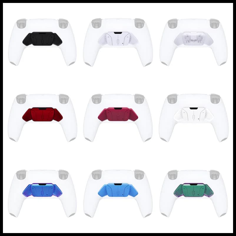 eXtremeRate Replacement Redesigned K1 K2 K3 K4 Back Buttons Housing Shell for ps5 Controller, RISE4 Remap Kit - 19 colors