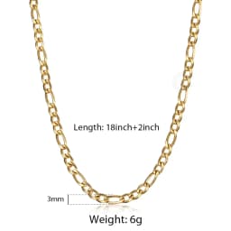 Fashion Gold Chain Necklace for Women Herringbone Rope Foxtail Figaro Curb Link Chain Choker Jewelry Accessories Wholesale