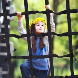 Crawling Net Playground Cargo Net 89 Inch X 46 Inch Rainbow Climbing Nets For Kids Summer Camp