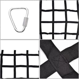 Crawling Net Playground Cargo Net 89 Inch X 46 Inch Rainbow Climbing Nets For Kids Summer Camp