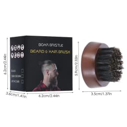Beard Brush for Men Bristle Beard Brush Mustaches Brush with Firm Bristles Beech Wood Handle for Beards Suitable for All Types