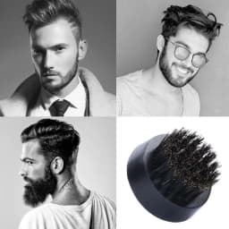 Beard Brush for Men Bristle Beard Brush Mustaches Brush with Firm Bristles Beech Wood Handle for Beards Suitable for All Types