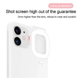 Selfie Beauty Ring Flash Phone Case For iPhone 12 Pro Max 11 Cases with LED Selfie Light Portable Protective Back Cover