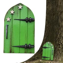 Fairy Door Garden Decoration Outdoor Accessories Miniature Door Dwarf Windows Mini Elf Door For Kids Room Wall Trees Yard Art