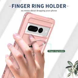 for Google Pixel 7 Pro Case Heavy Duty Full Body Shockproof Kickstand with 360° Ring Holder Support Car Mount Hybrid