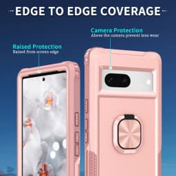 for Google Pixel 7 Pro Case Heavy Duty Full Body Shockproof Kickstand with 360° Ring Holder Support Car Mount Hybrid