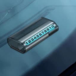 LED Night Luminous Auto Parking Card Solar Car Temporary Parking Card Universal H idden Phone Number Plate Car Decoration 3Color