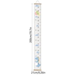 Kids Growth Chart Fabric Canvas Height Measurement Ruler Hangings Ruler Wall Decor For Kids Nursery Dorm Office Store Fabric