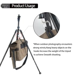 For Tripod Center Shaft 3/8 Screw Gravity Stabilized Weights Tripod Hook With Metal Spring Mount For Camera Tripod Accessories