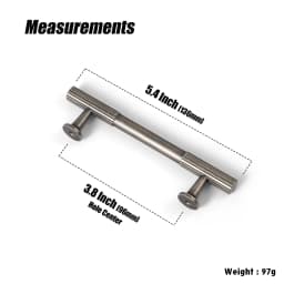 Vintage Retro Antique Brass Zinc Alloy Cabinet Handles 12.6'' Hole Center Striped Decorations Cabinet Pull Hardware for Bedroom