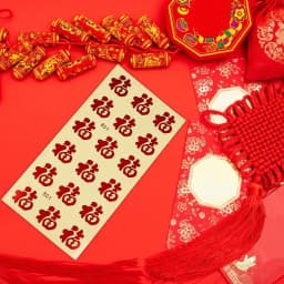 Round 2024 Chinese Lunar New Year Stickers Gift Stickers New Year Festive Stickers Creative Decorative Adhesive Sticker Happy