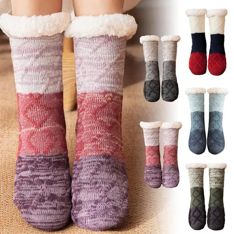 Floor Socks Indoor Fuzzy Socks For Women Comfortable Gripper Slipper Socks Anti-Skid Fuzzy Sleeping Socks Pregnant Women Gift