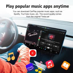 CarlinKit T2C Wireless CarPlay Android Auto Support Tesla Model 3 Model X Y Model S Waze Siri Spotify Waze 2.4G+5G WIFI