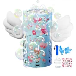 Angel Wing Design 20 Hole Automatic Bubble Machine With Non-slip Handle Parent-Child Interaction Party Outdoor Toy Children Gift