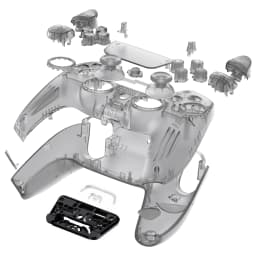 eXtremeRate Luna Redesigned Full Set Housing Shell Buttons Touchpad Cover for ps5 Controller BDM-030/040/050 - Clear Series