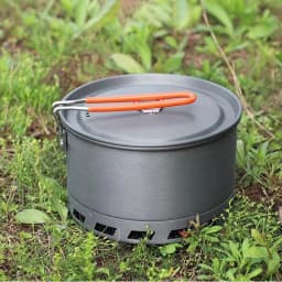 2.1L Camping Pot Outdoor Cooking Tableware Non-Stick Multipurpose Pot With Lid Outdoor Gas Burner Stove Tourist Pot Cookware