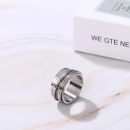 BONISKISS Stainless Steel Couple Rings Engraved Wedding Ring Hand Jewelry Superior Valentine's Day Engagement Anniversary Gift