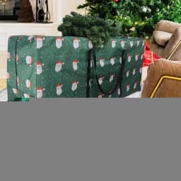 Large Christmas Tree Bag Storage Tub High xmas Tree Decoration Wreath Storage Box Handles Waterproof And Durable Home Organizer