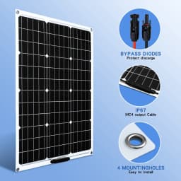 SMARAAD 100W 200W 18V Flexible Solar Panel Kit Waterproof High Efficiency DC Charging Line Controller Lightweight Free Sun Power