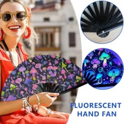 Handheld Folding Fan Fluorescent Handheld Collapsible Fans Cute Collapsible Fans For Summer Portable Hand Fans For Travel Home