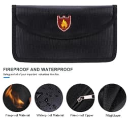 Fireproof Waterproof Document Envelope File Folder Cash Pouch Portable Fireproof Money Bag Safe Bag For Home
