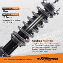 MaXpeedingrods 24 Way Damper Coilovers Suspension Kit for Honda Accord 94-97 Adjustable Damper Height Coilovers Struts Kit