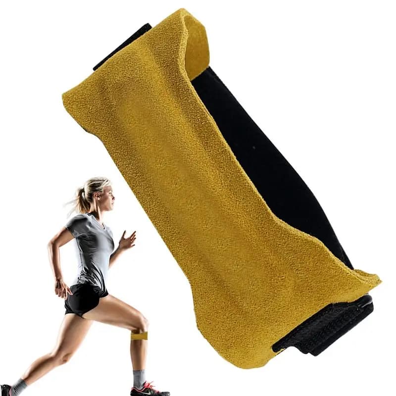 Patella Tendon Strap PU Leather Ergonomic Patellar Strap 2PCS Portable Multipurpose Knee Strap Yellow Support Brace For Left And