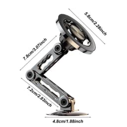 Magnetic Car Phone Holder Mount Ultra Magnetic Alloy Car Phone Mount Aluminum Alloy Long Arm Holder 360 Rotation Folding